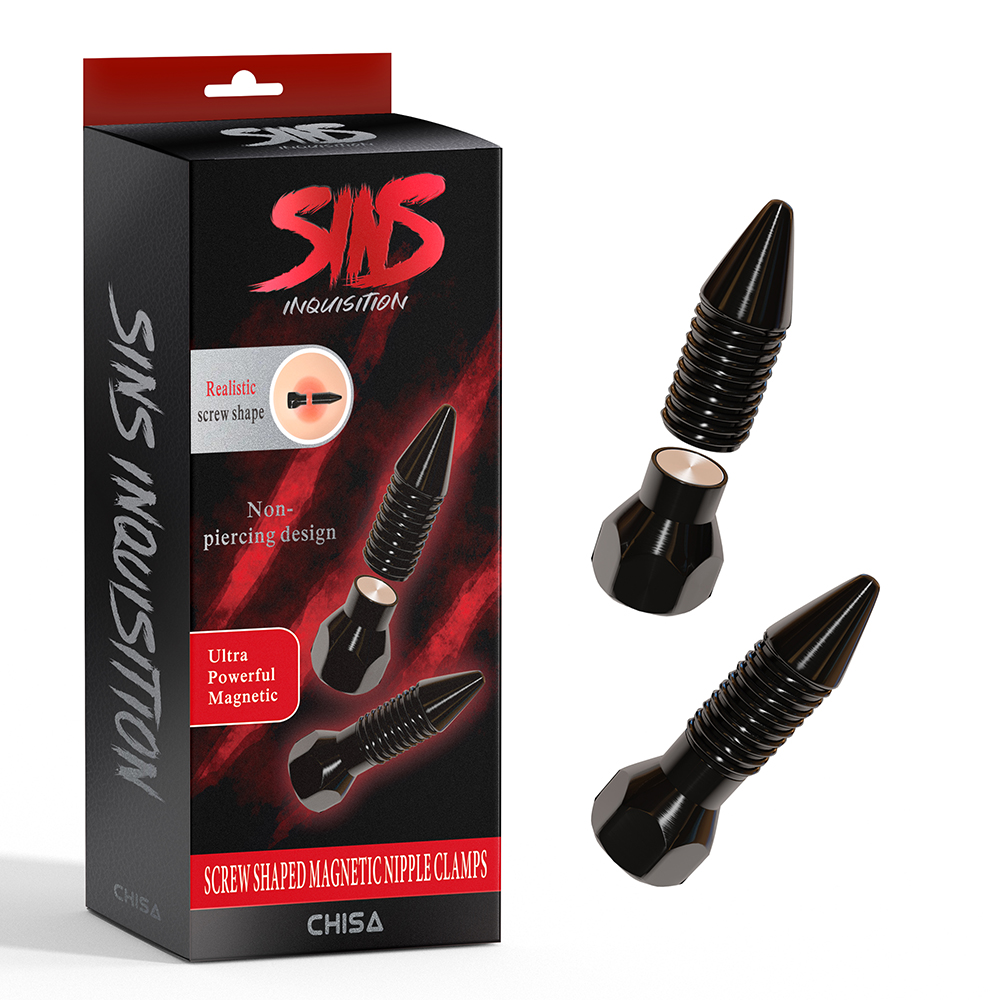  - Зажимы для сосков магнитные Chisa Sins InquisitionScrew Shaped Magnetic Nipple Clamps