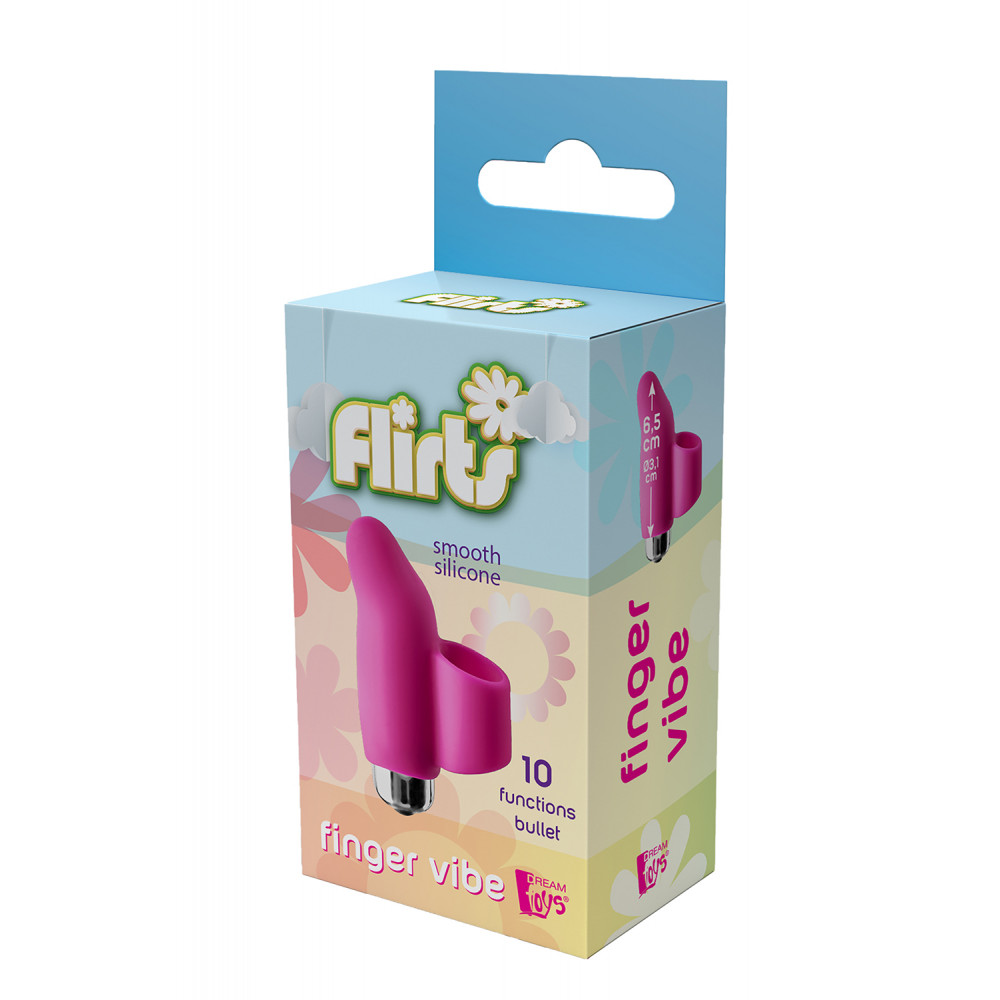 Вибратор - Насадка на палец с вибрацией Dream Toys FLIRTS FINGER VIBE PINK 3