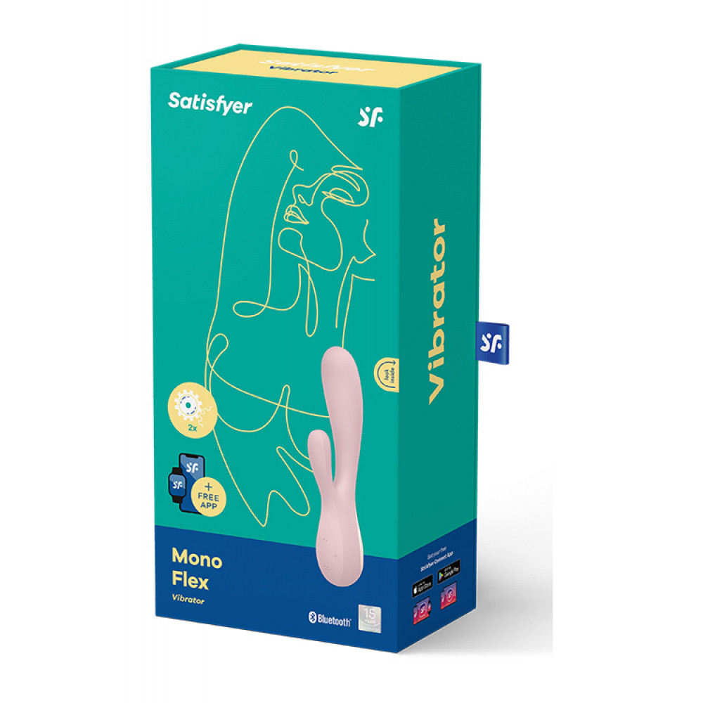 Двойной вибратор - T360124 Вибромассажер кролик SATISFYER MONOFLEX PINK 3