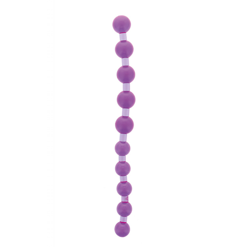 Анальные бусы и цепочки - Анальная цепочка Jumbo Jelly Thai Beads Carded, LAVENDER