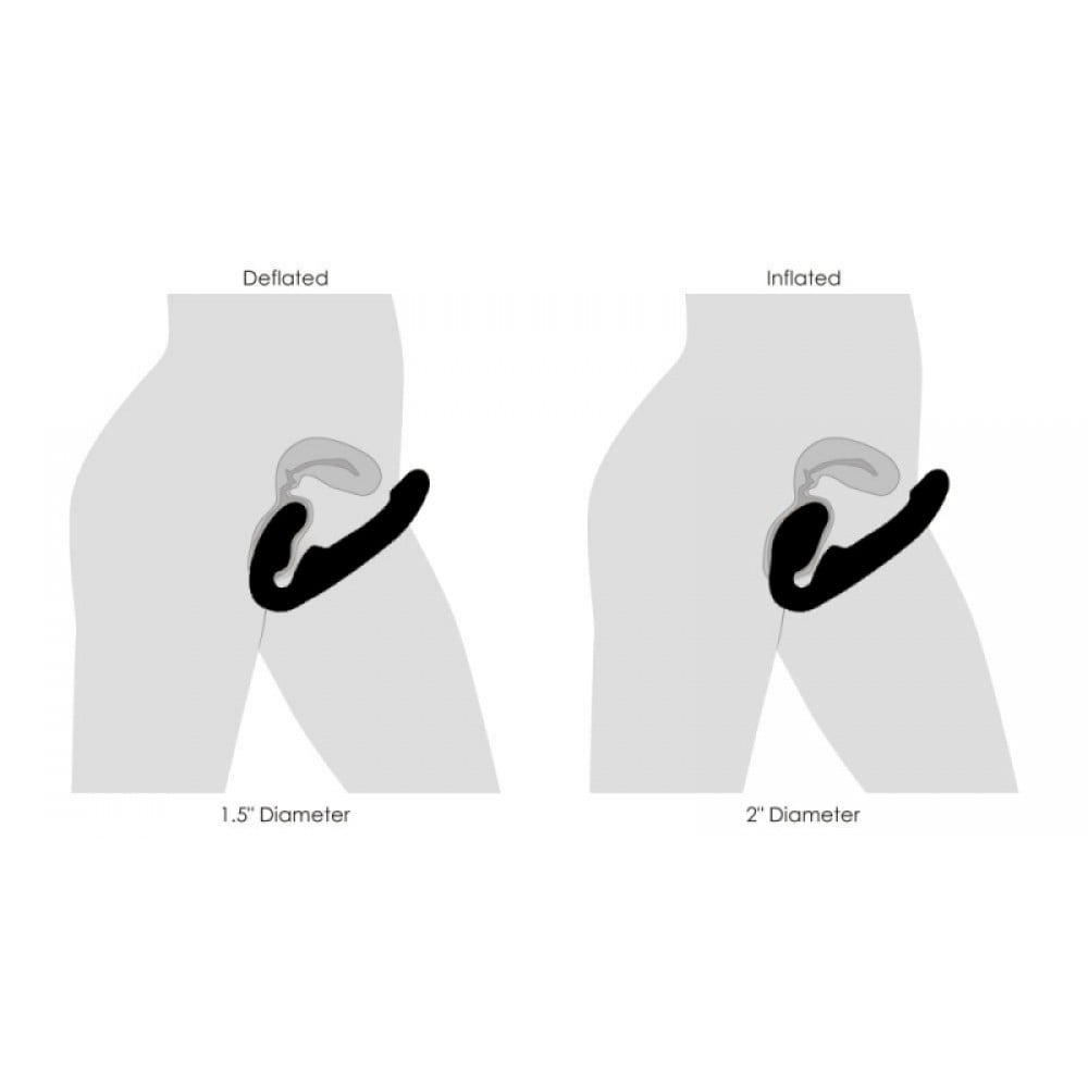 Женские страпоны - Страпон безременный с вибрацией Strap U, рельефный, с дистанционным пультом, черный 6