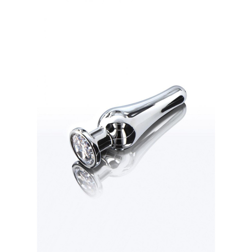  - Анальна пробка із кристалом Toy Joy Diamond Bum Bijou, сріблястий, Small 1