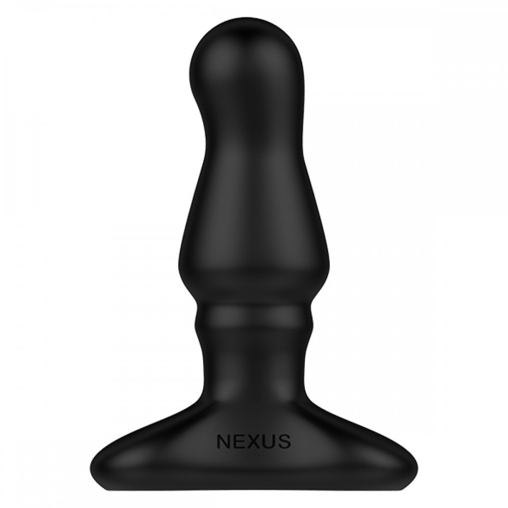Секс игрушки - Анальная пробка с вибрацией и накачкой Bolster Nexus, силиконовая, черная, 12 х 4 см 5