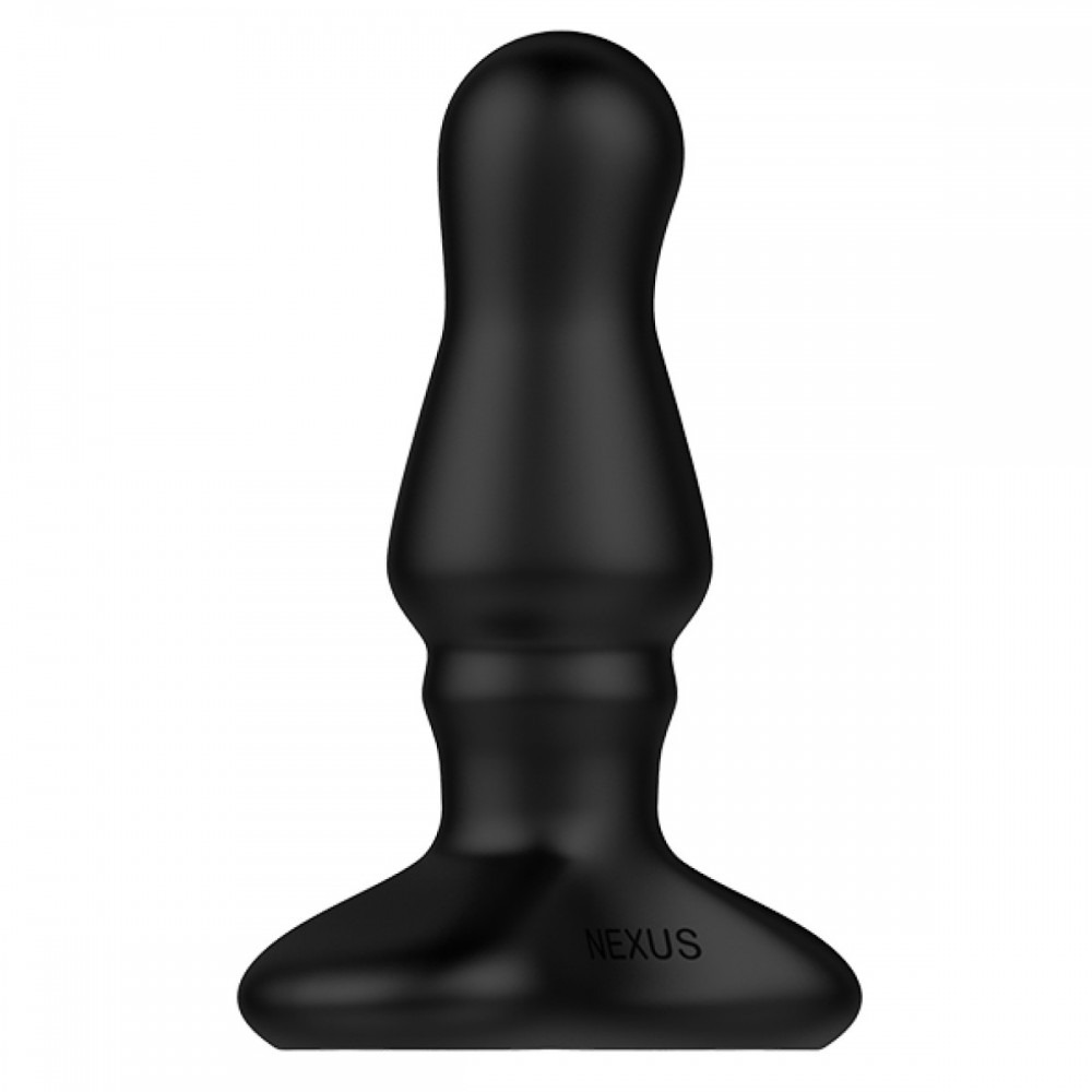 Секс игрушки - Анальная пробка с вибрацией и накачкой Bolster Nexus, силиконовая, черная, 12 х 4 см 4