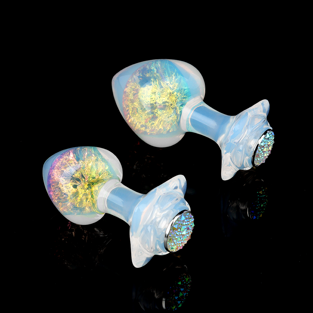 Анальные игрушки без вибрации - Анальная пробка сердечко UNIVIBE, силиконовая с камнем, зелёная, 7.8 х 2.8 см 12