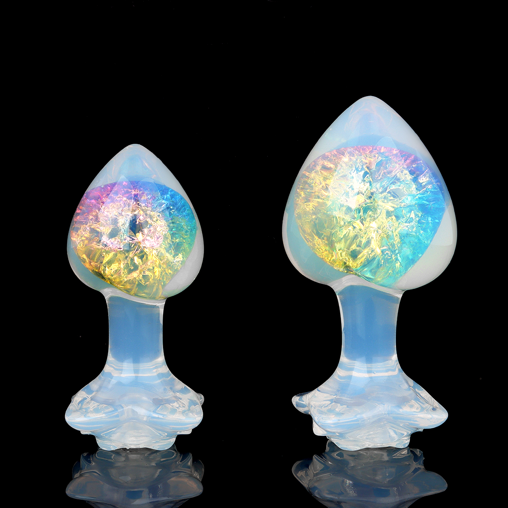 Анальные игрушки без вибрации - Анальная пробка сердечко UNIVIBE, силиконовая с камнем, зелёная, 7.8 х 2.8 см 11