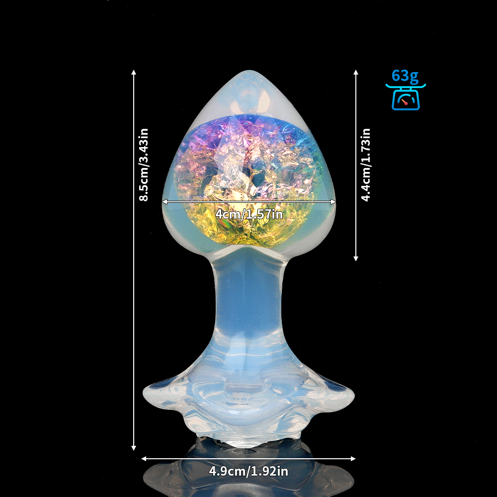 Анальные игрушки без вибрации - Анальная пробка сердечко UNIVIBE, силиконовая с камнем, зелёная, 7.8 х 2.8 см 14