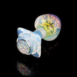 Анальная пробка сердечко UNIVIBE, силиконовая с камнем, зелёная, 7.8 х 2.8 см