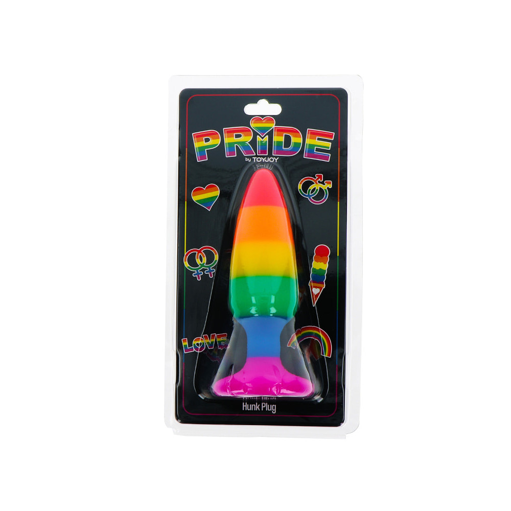 Анальные игрушки - Анальная пробка TOY JOY Hunk Plug, L, разноцветная, 13 х 3.9 см 3