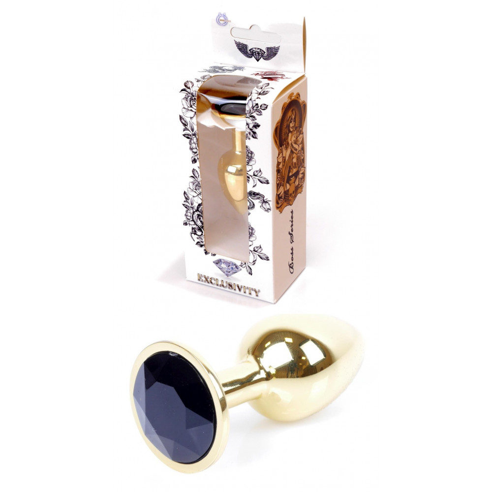 Анальные игрушки - Анальная пробка Boss Series - Jewellery Gold PLUG Black S, BS6400020