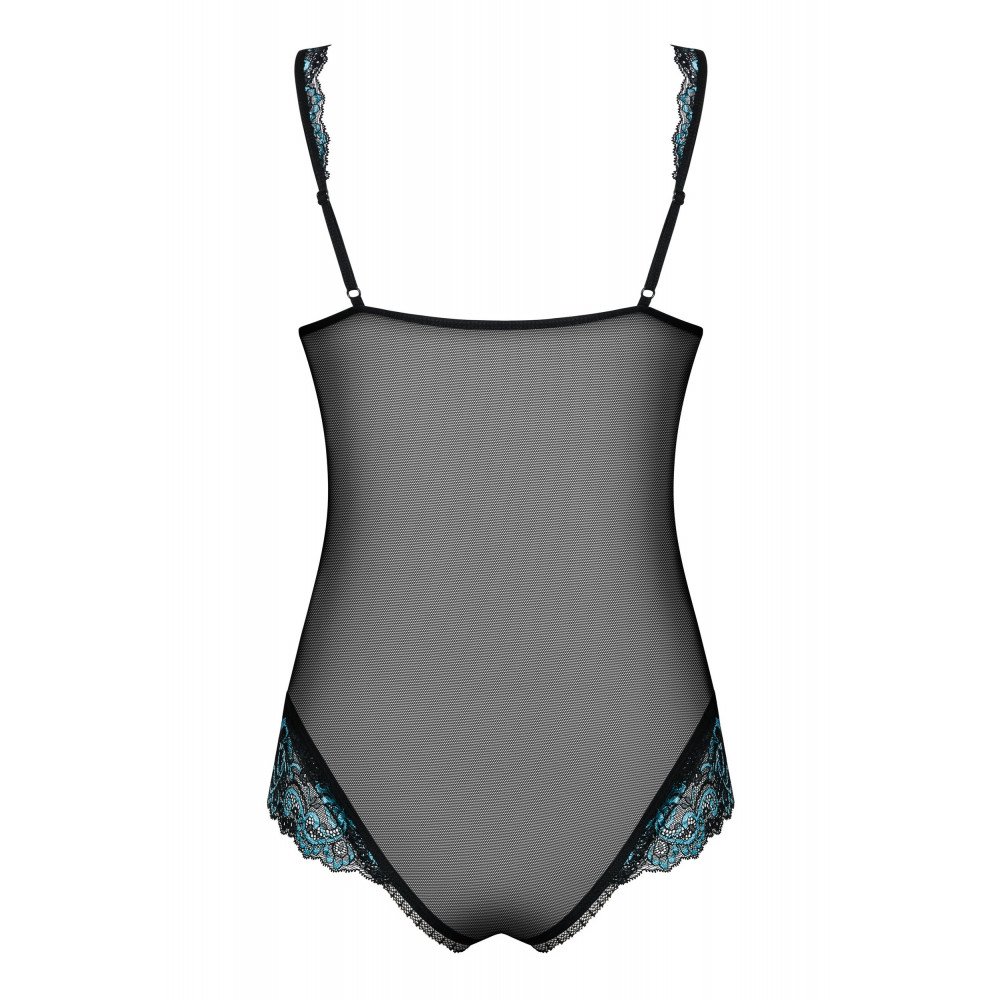  - Боди в сеточку Obsessive AMANTA с бирюзовой вышивкой, L/XL 6
