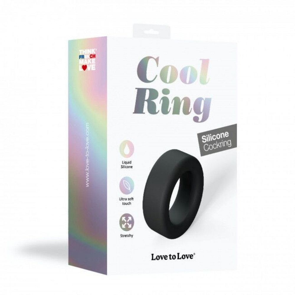 Эрекционное кольцо - Эрекционное кольцо широкое Love To Love COOL RING - BLACK ONYX 6