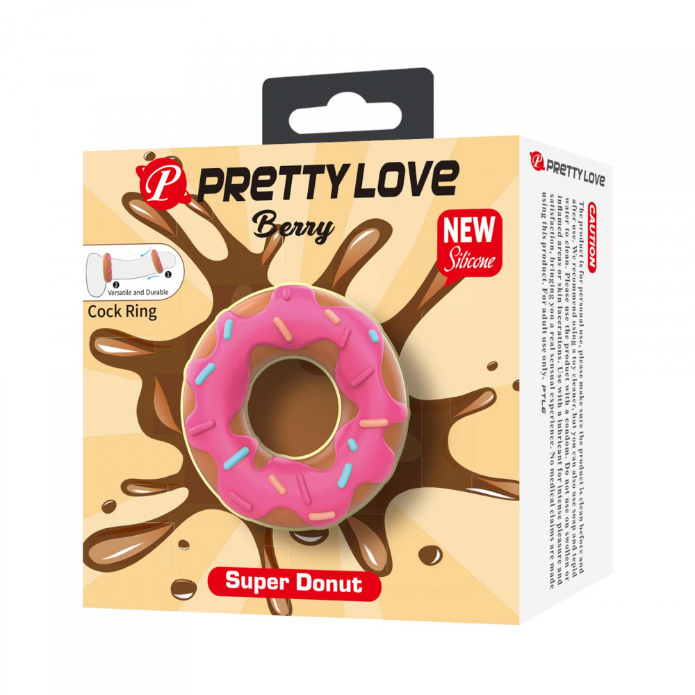  - Ерекційне кільце Crazy Bull - Berry Super Donut Silicone Cock Ring, BI-210344-1 6
