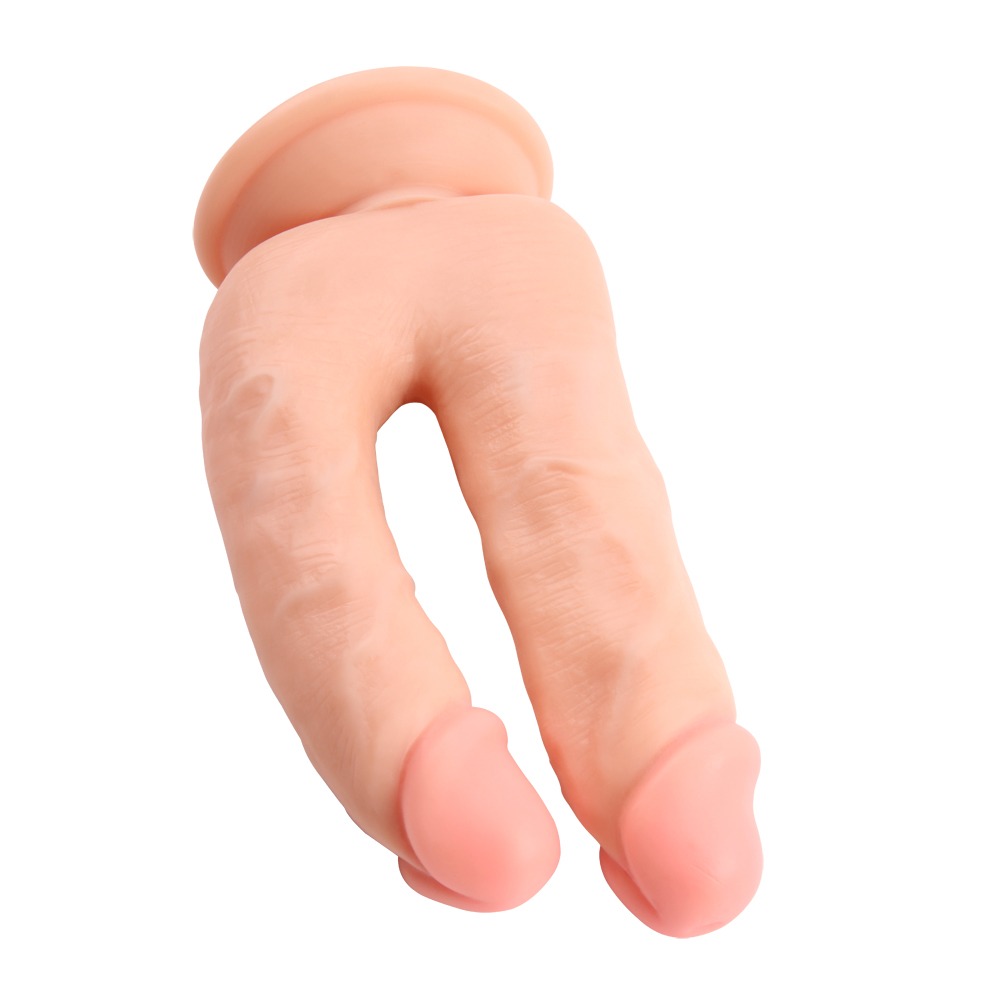  - Фалоімітатор подвійний на присосці Chisa Ballsy Super Cock реалістичний, бежевий 2