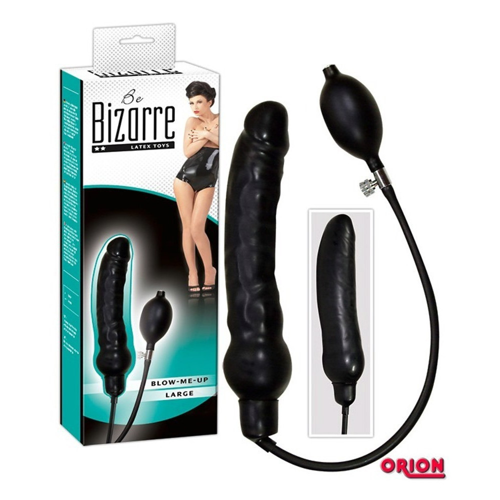 Секс игрушки - Фаллоимитатор реалистик с накачкой PL Blow me up Dildo черный, 25 х 4.2 см