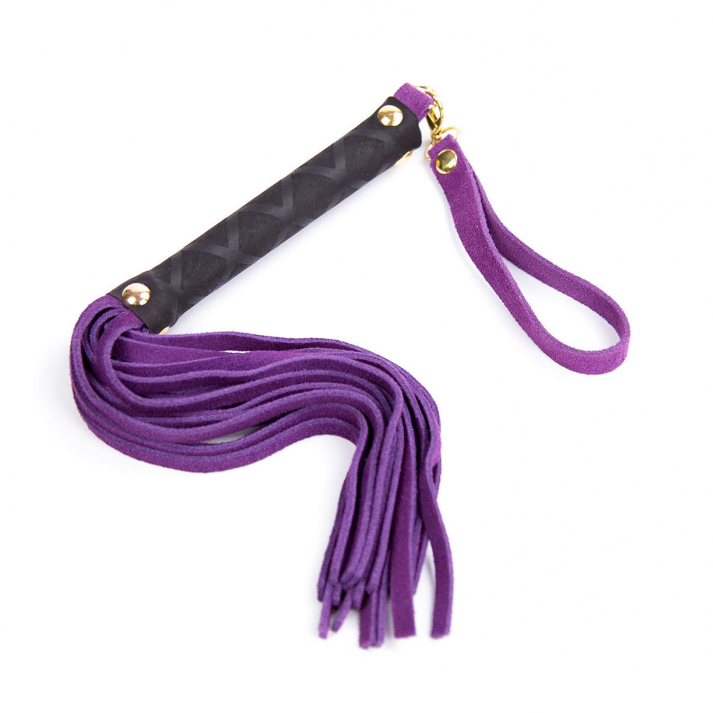 БДСМ игрушки - Флоггер DS Fetish Leather flogger S purple 1