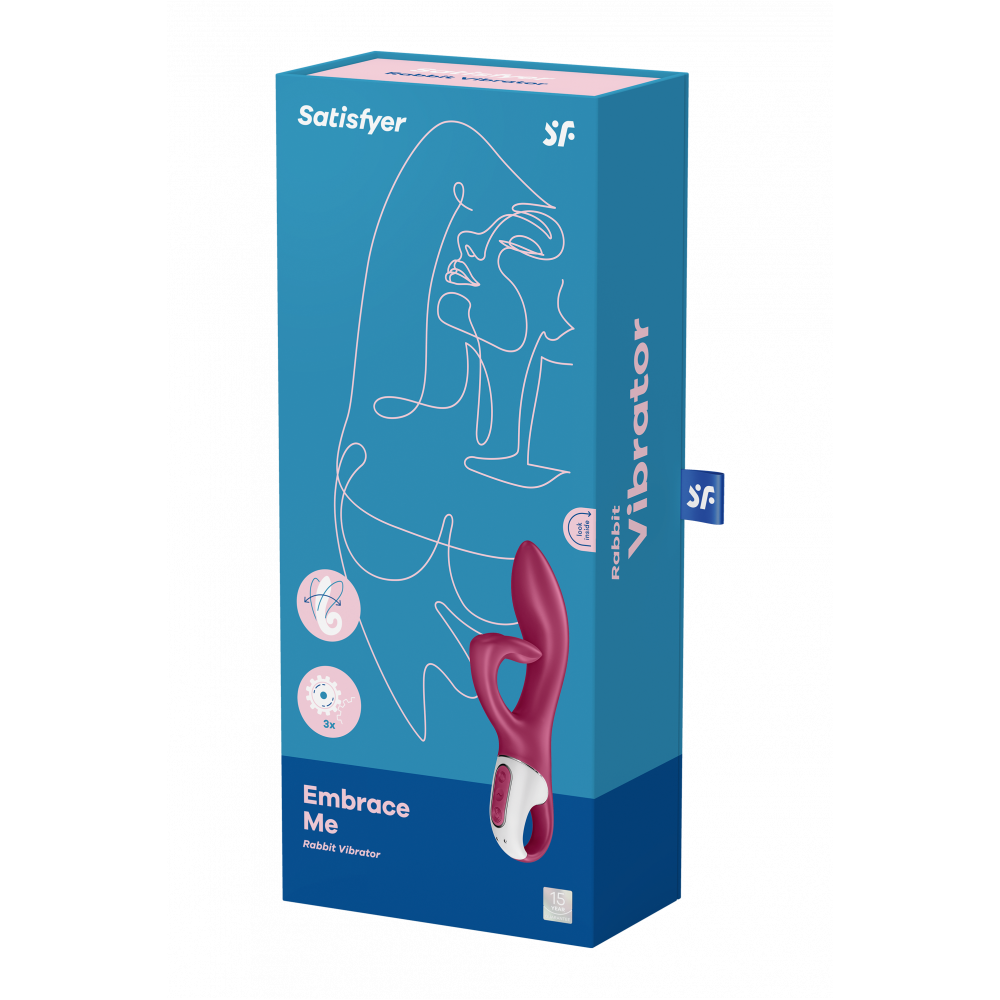 Разное - Гибкий двойной вибратор SATISFYER EMBRACE ME бордовый 7