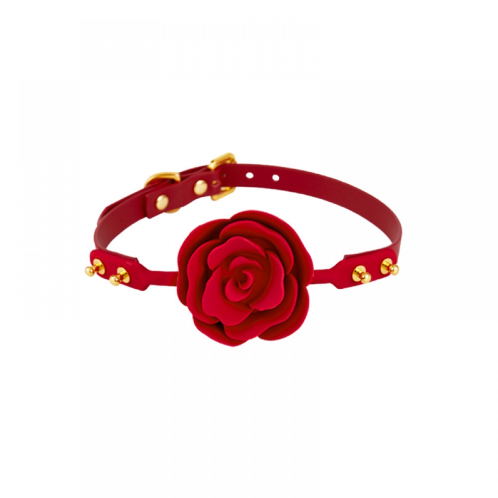 Кляп - Кляп в форме Розы красный Rose Ball Gag UPKO 7