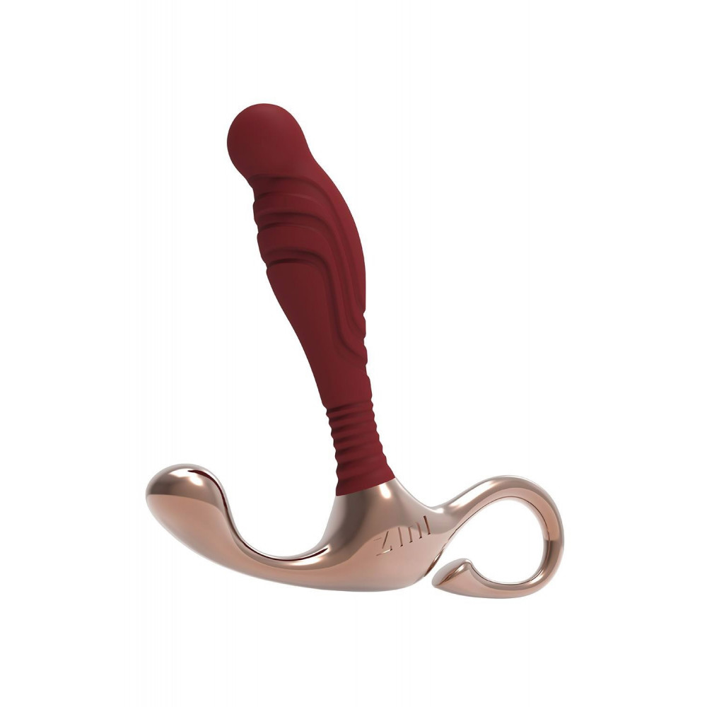Секс игрушки - Массажер простаты рельефный, S, Zini Janus Lamp Iron бордовый, 10.4 х 2.2 см