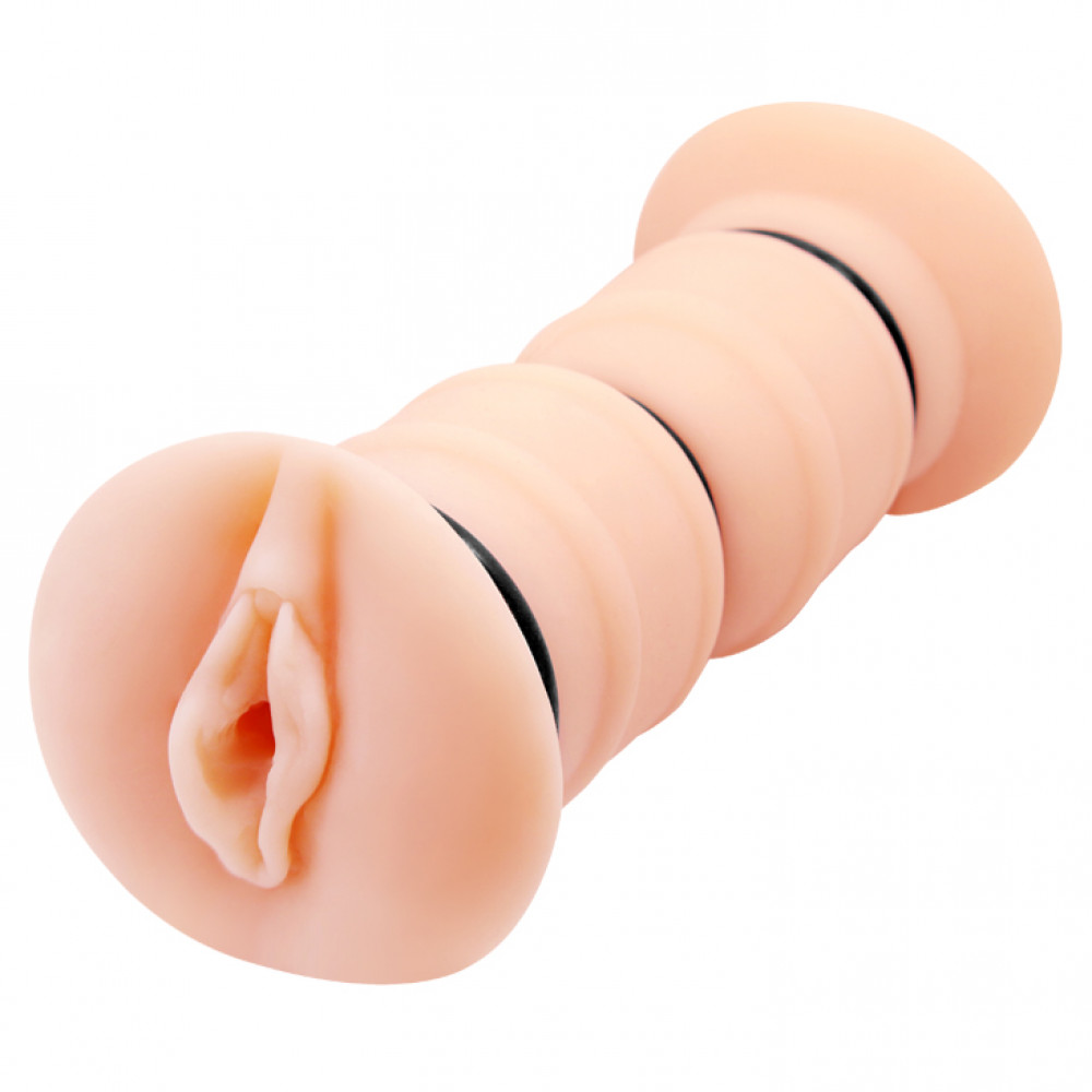  - Мастурбатор-Вагіна з двома входами і вібрацією CRAZY BULL-EMMA Double Vagina, BM - 009148ZH 1