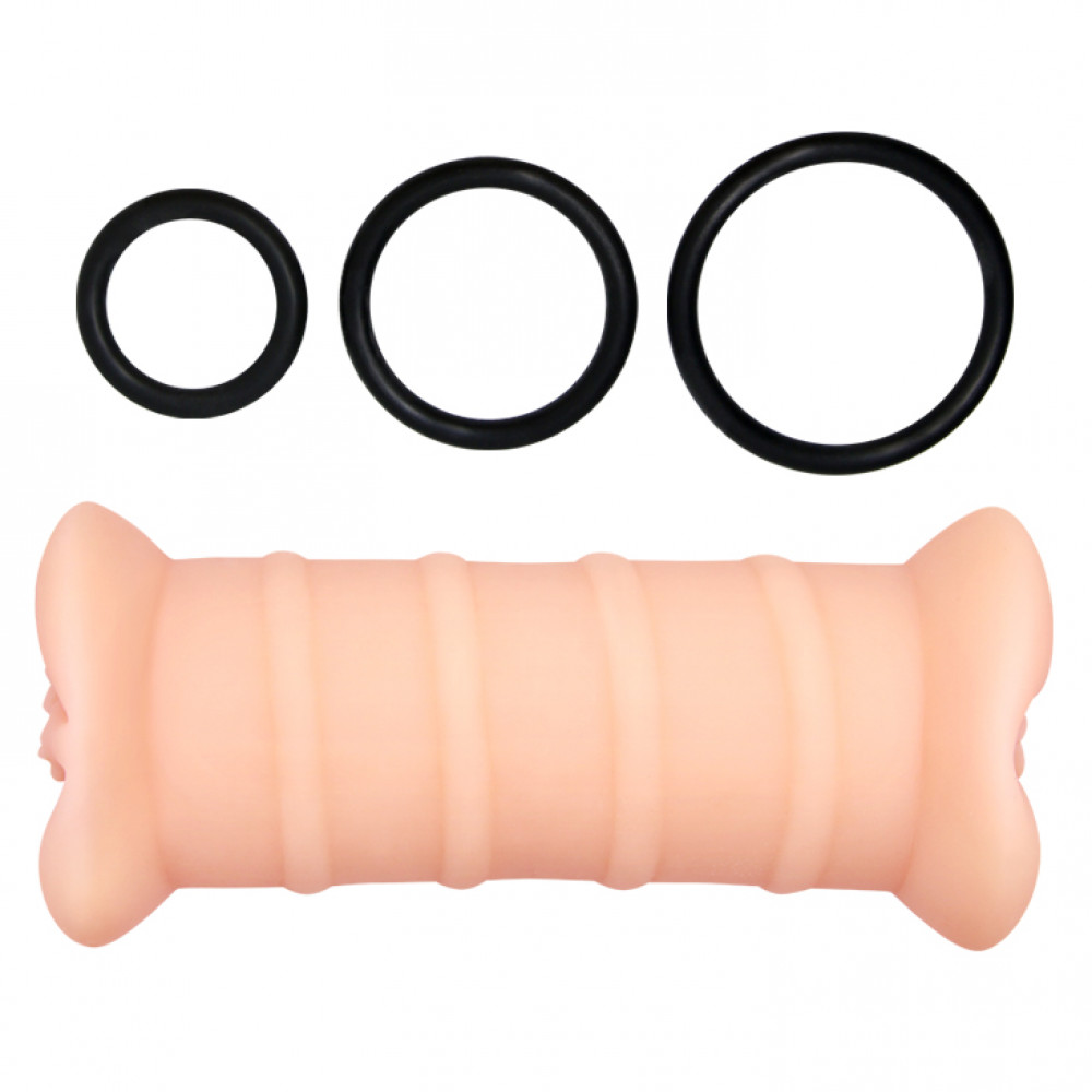  - Мастурбатор-Вагіна з двома входами і вібрацією CRAZY BULL-EMMA Double Vagina, BM - 009148ZH 3