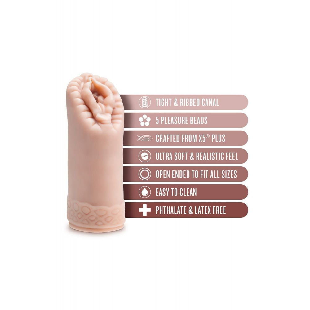 Мастурбаторы без вибрации - Мастурбатор вагина Blush Enlust Alyssa с бусинами внутри, 13.9 см 5