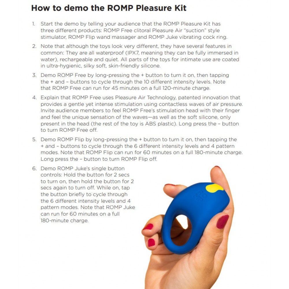 Різне - Набір секс-іграшок для пари Romp Pleasure, 3 іграшки 10