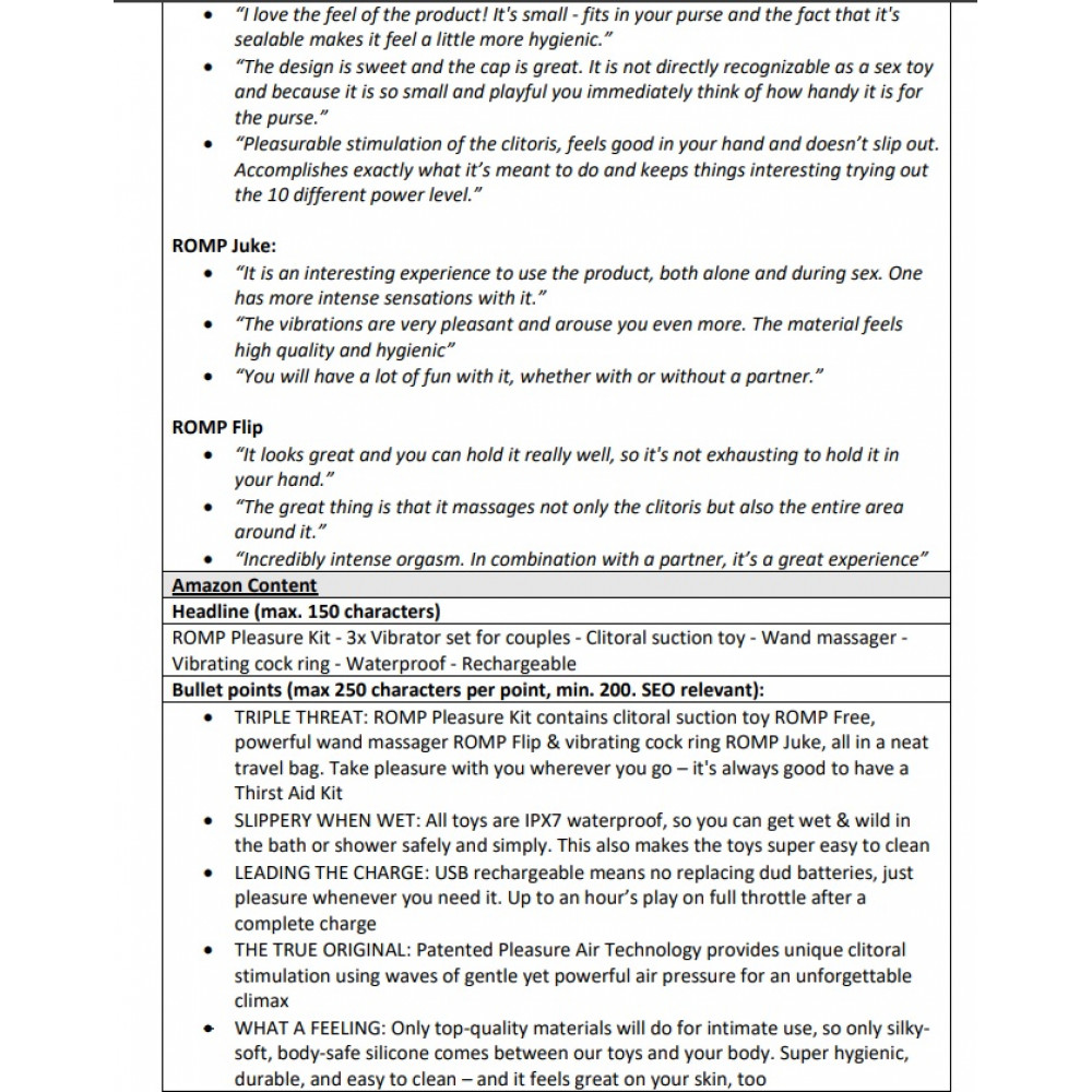 Різне - Набір секс-іграшок для пари Romp Pleasure, 3 іграшки 2