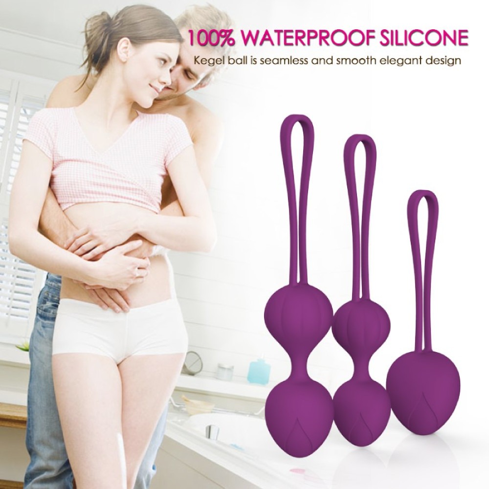 Вагинальные шарики и тренажеры - Набор вагинальных шариков Every Night Toys Wendy, 3 шт, лавандовый 2