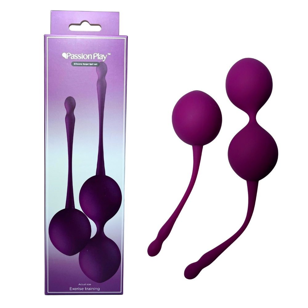 Вагинальные шарики и тренажеры - Набор вагинальных шариков Passion Play для упражнений Кегеля, 2 шт 3