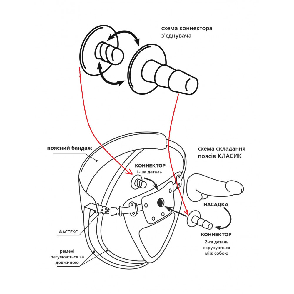 Разное - Насадка для страпона телесная EGZO Ciberskin NSTR04 ( 17,5 см х 3,8 см ) 3