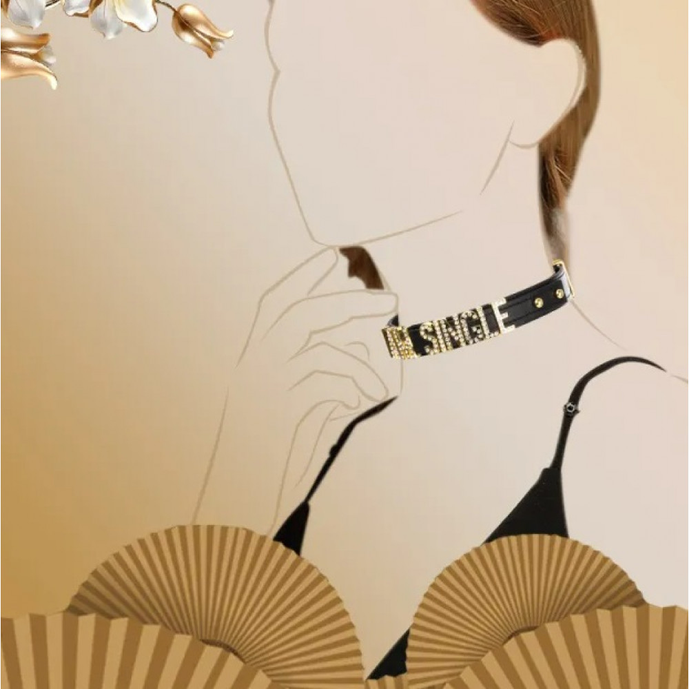  - Нашийник з написом SMD, шкіра Lockink 3