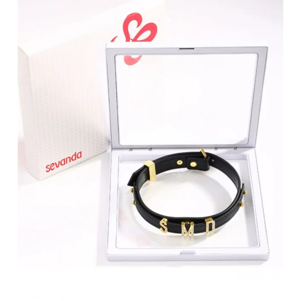  - Нашийник з написом SMD, шкіра Lockink 6