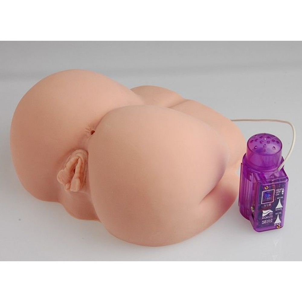 Мастурбаторы с вибрацией - Мастурбатор-попка Kokos Oknyeo 2WayPlus с вибрацией и массажем, два входа: вагина и попка 3