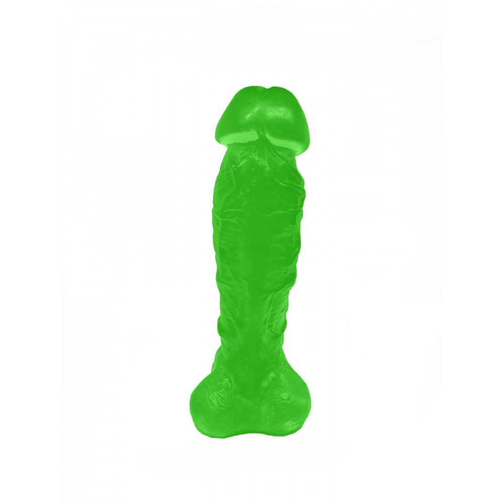 Секс приколы, Секс-игры, Подарки, Интимные украшения - Крафтовое мыло-член с присоской Чистый Кайф Green size XL, натуральное 4