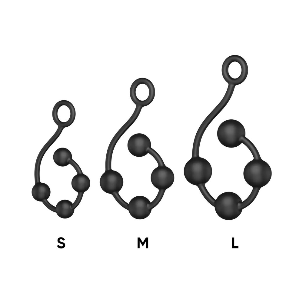 Анальні іграшки без вібрації - Анальні кульки Nexus Excite Medium Anal Beads, силікон, макс. діаметр 2,5 см 5