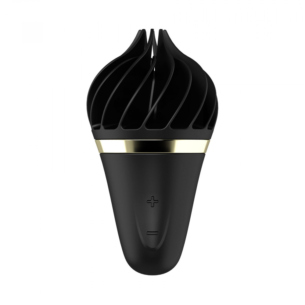 Клиторальный вибратор - Мороженка-спиннатор Satisfyer Lay-On - Sweet Treat Black/Gold, 10 режимов работы, водонепроницаемый