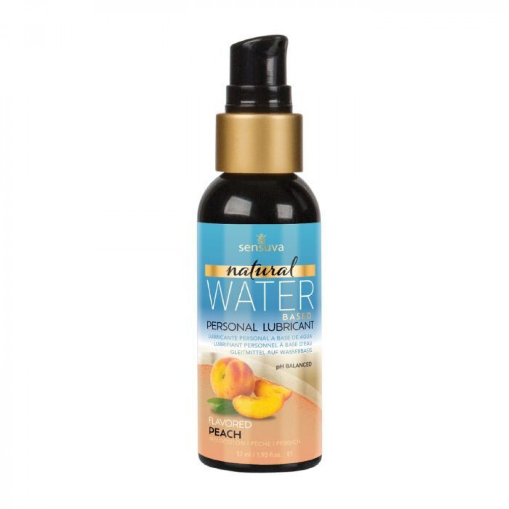 Оральные смазки - Смазка на водной основе Sensuva Natural Water-Based Peach (57мл) без глицерина и парабенов