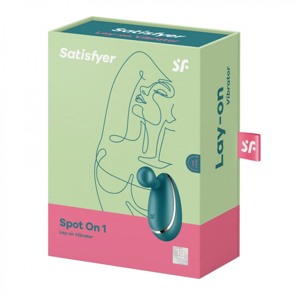 Клиторальный вибратор - Вибратор для наружной стимуляции Satisfyer Spot On 1 Green, гибкий отросток 1