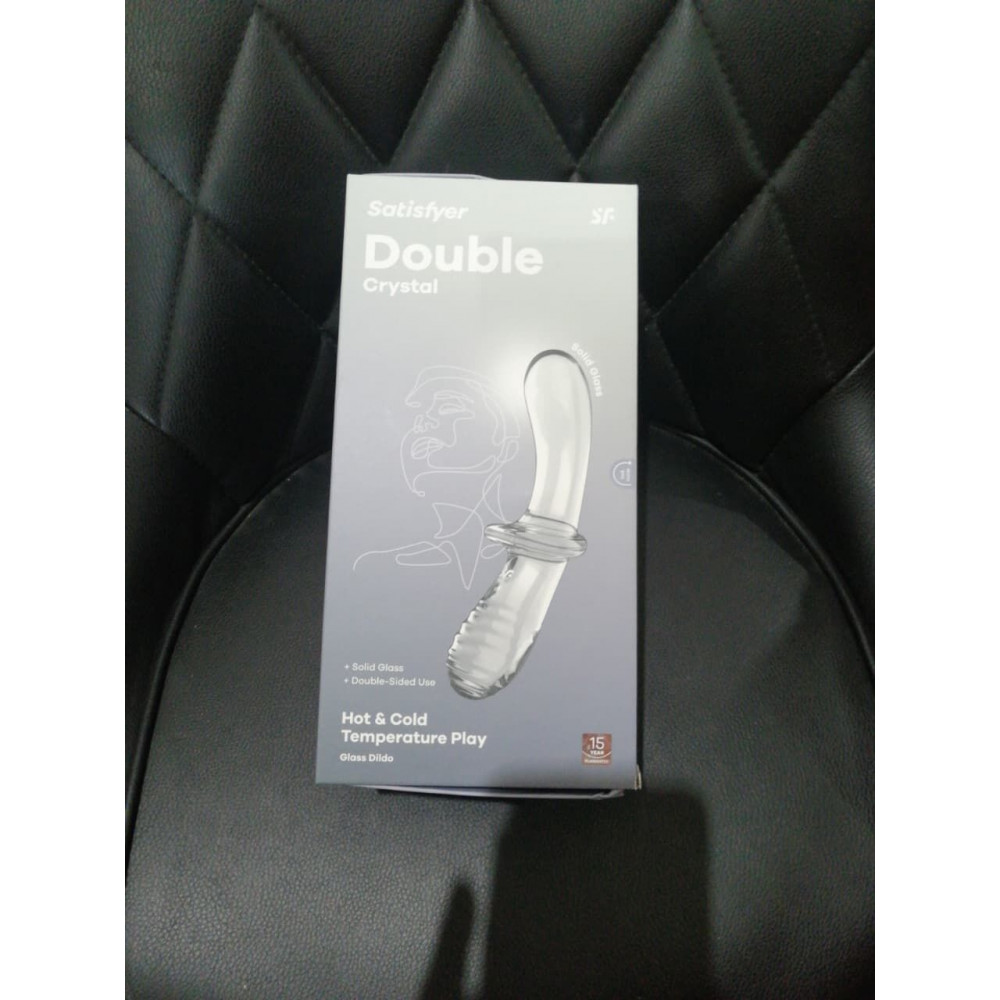 Секс іграшки - Дилдо Satisfyer Double Crystal (Transparent) (м'яте паковання!!!) 1