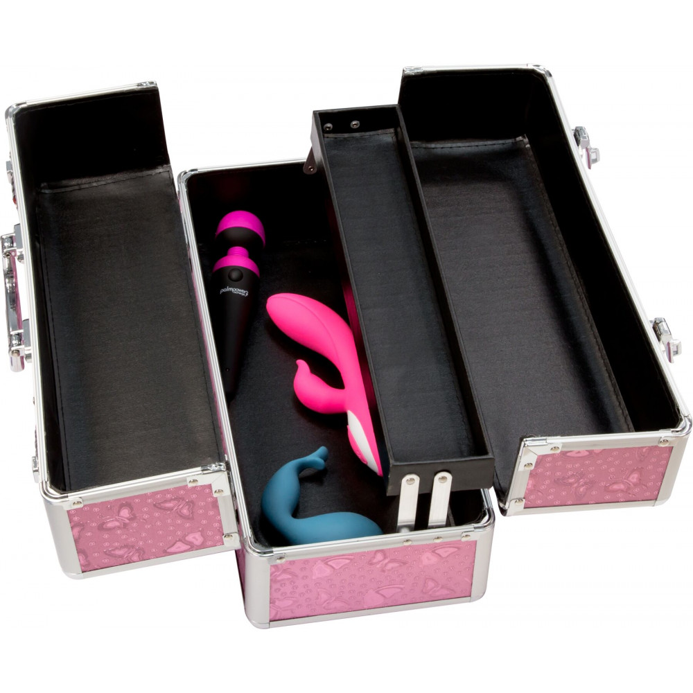  - Большой кейс для хранения секс-игрушек BMS Factory Large Lokable Vibrator Case Pink, кодовый замок 1