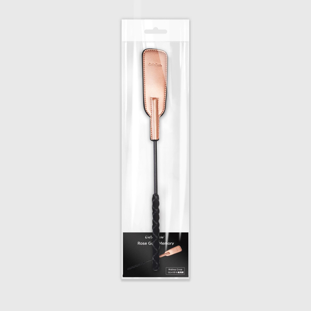 Плети, стеки, флоггеры, тиклеры - Шлепалка Liebe Seele Rose Gold Memory Riding Crop 1