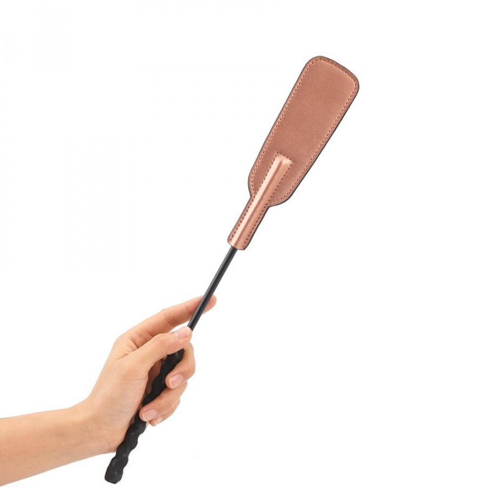 Плети, стеки, флоггеры, тиклеры - Шлепалка Liebe Seele Rose Gold Memory Riding Crop 2