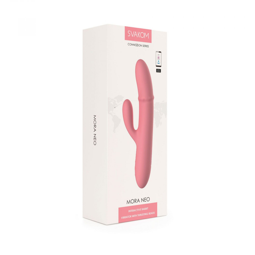 Вибратор-кролик - Смарт вибратор-кролик Svakom Mora Neo, 3 мотора, подвижные бусины на стволе 9