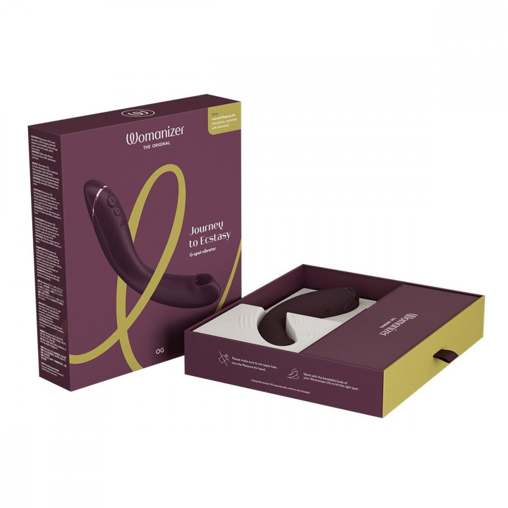 Стимулятор точки G - Вибратор для точки G с вакуумной стимуляцией Womanizer OG Aubergine 7