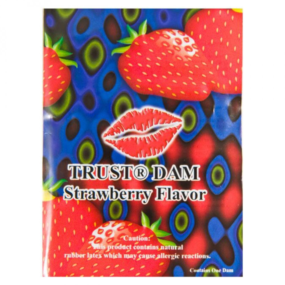 Презервативы - Латексная салфетка Latex Dental Dams Strawberry 1 шт 1