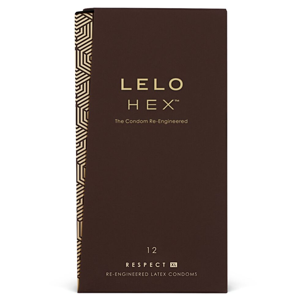 Презервативы - Презервативы LELO HEX Condoms Respect XL 12 Pack, тонкие и суперпрочные, увеличенный размер