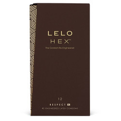 Презервативы LELO HEX Condoms Respect XL 12 Pack, тонкие и суперпрочные, увеличенный размер