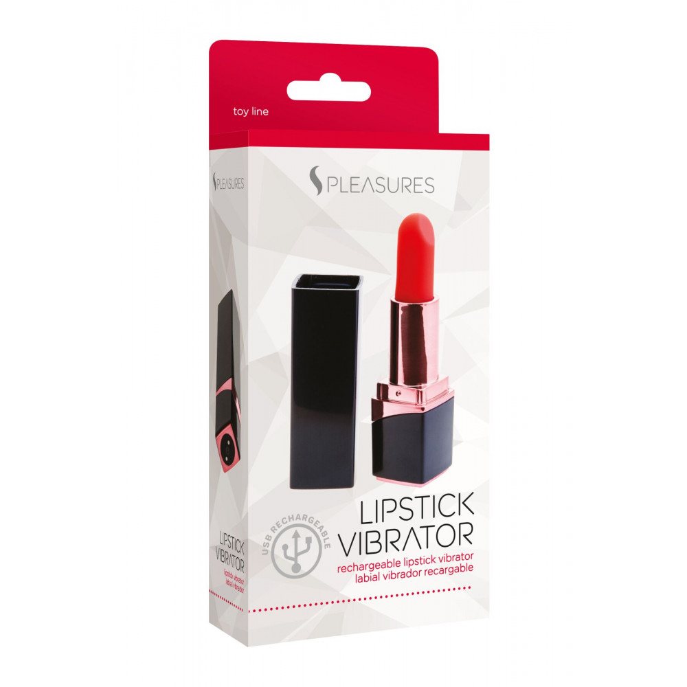 Вибропули и мини-вибраторы - Вибратор-помада S Pleasures Lipstick Vibrator, очень реалистичный, 10 режимов 3