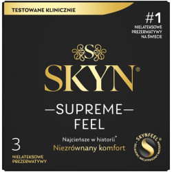 Ультратонкие безлатексные презервативы SKYN Supreme Feel 3 шт, 0,035 мм, естественная текстура кожи